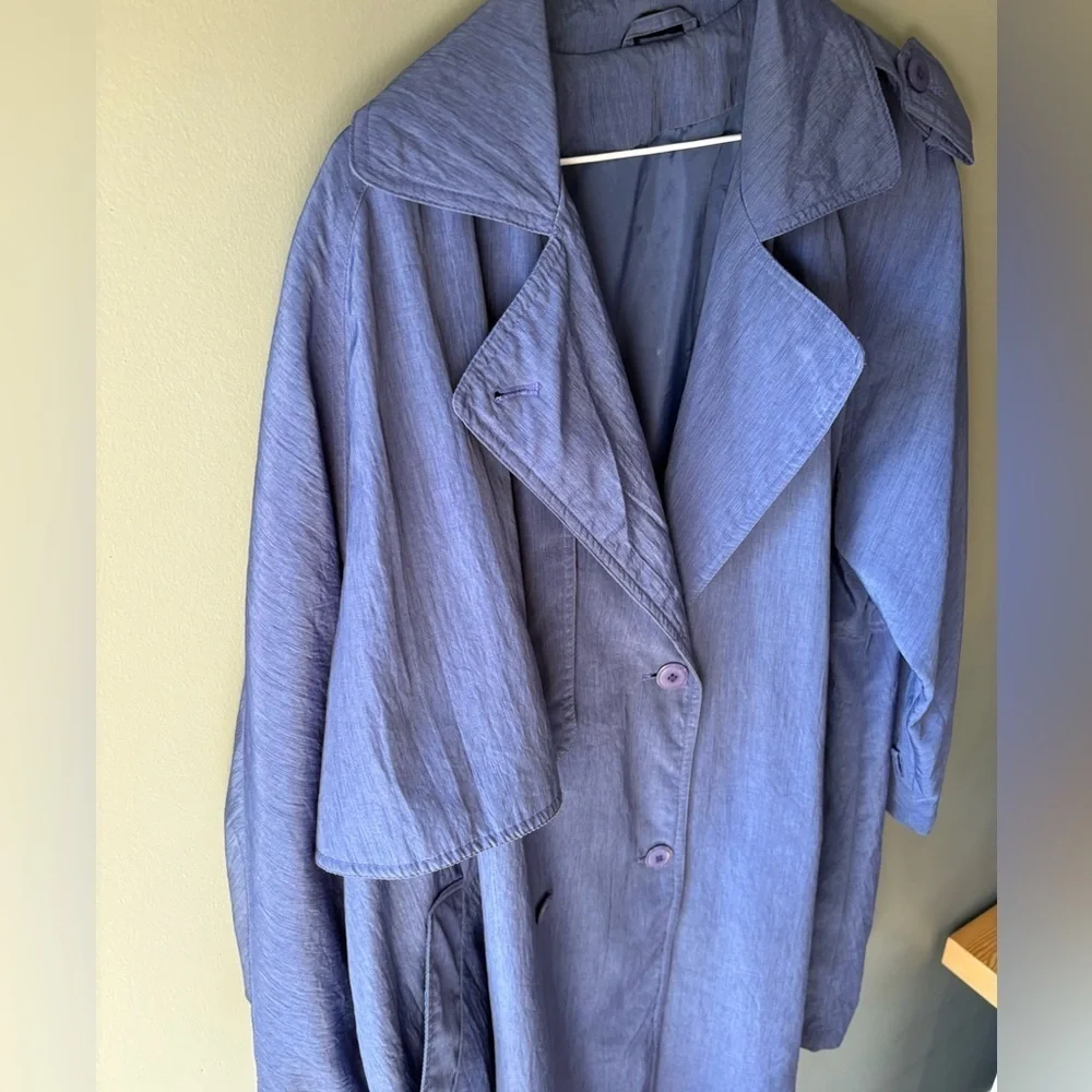 Vintage Utex by Eaton, purple, lilac trench coat, size 8, oversized, baggy - Picture 7 of 8